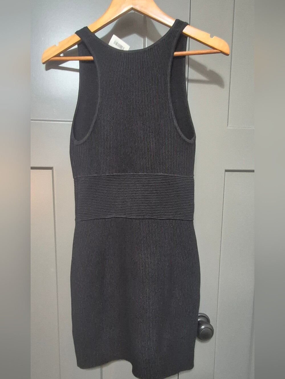 House of Harlow 1960 Ribbed Knit Sleeveless Dress Black Size M NWT - Picture 5 of 6
